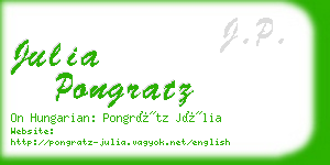 julia pongratz business card